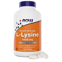 나우푸드 L-Lysine 엘라이신 1000mg 300정, 1개