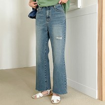레니카 데님 워싱 와이드 팬츠 66083 빅사이즈 여성
