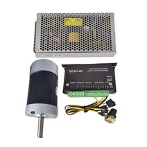 200W0.2KW광축 브러시리스 DC 스핀들 모터 + 55MM 클램프 나사 48VDC 스테퍼 드라이버 48VDC4.2A 전원 공급, 06 Package6