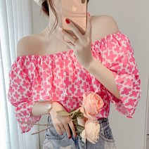 싱펑 공장 여성 플라워 프릴블라우스 빅카라 셔츠