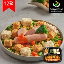 [디자인푸드]맛남주의 맛난식탁도시락 고구마닭가슴살소시지&핫커리닭가슴살큐브 6팩/12팩/18팩/24팩 냉동도시락, 12팩