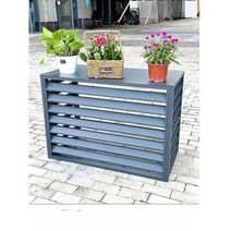 에어컨 실외기 가리개 에어컨 햇빛 가리개 그늘막, 그레이 1.5삼면 100x70x50 알루미늄