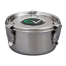 CVault Humidity Control Airtight Stash Container by - Size: Large (2-8g Boveda Packs Included), 1, Metallic