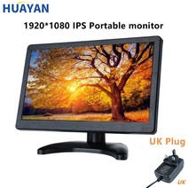 34인치모니터 와이드 세로 모니터 11.6 인치/12 인치 휴대용 LCD HD 미니 TV 컴퓨터 PS3/PS4 라즈베리 파이 CCTV 비디오 입력 HDMI VGA, [02] 12 - 1920x1080