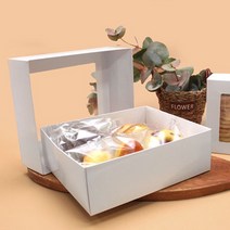 다용도선물상자 쿠키상자 떡포장 창박스 백색/대 JP-1104 장원패키지 [5/50ea], 5ea