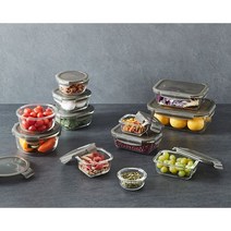 락앤락 [본사] 락앤락 오븐글라스 유로 내열밀폐 용기 골라담기, 정사각 500ml 3개 (LLG214N)