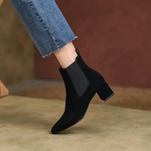 Z3JC 여성 3cm 5cm 통굽 미들부츠