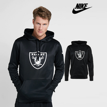 나이키 NFL 오클랜드 레이더스 로고 블랙 후드티 남성