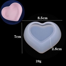 정원화분 콘크리트 심장 모양 실리콘 금형 DIY 수제 에폭시 보석 보관 트레이 석고 꽃 냄비 홈 장식, 01 Heart