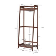 원목 옷걸이 조립식 스탠드 고정식 우드 수납 행거, 15. 브라운 70 cm