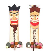 MDF 장승 세트//장승 전통 우드공예 만들기패키지 하다니, 1인용 개별포장