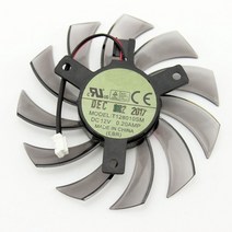 naniluo t128010sm for gigabyte gtx 460 465 560 ti 580 650 750ti 그래픽 카드 팬 75mm 12v 0.20a gt440 gt610, 1-1개