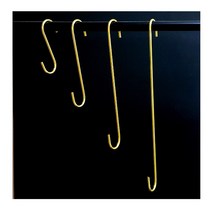S자 메탈 고리 골드 (12/20/30/40cm) 4종 골드 전시 S훅 상품 꼬부랑, 골드_30cm