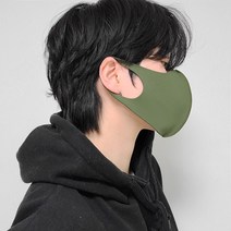 연예인핏 자외선차단 저자극 빨아쓰는 쿨링 스포츠마스크(18color), XL, 카키