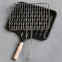 석쇠그릴팬 로스트 스텐불판 캠핑고기 야외 삼겹살 생선 불고기 숯불 고기구이판 직화구이용 불맛내는법 초벌기 고등어구이기 김구이