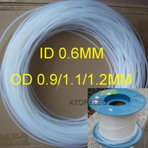 ID_0.6mm PTFE 튜브 OD_0.9mm/1.1mm/1.2mm F4 경질 파이프 260 ℃ 고온, 02 OD 1.1mm (300V)