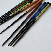 정교하게 제작된 라인넷 옻칠 젓가락 5color 옷칠 우드 나무 컬러, 블루