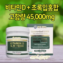 리바이탈 뉴질랜드 초록홍합 초록입홍합 45000mg 비타민D 6개월분 고함량 그린홍합 푸른홍합, 2개