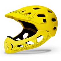 Cairbull 자전거 헬멧 하프페이스/풀페이스헬멧 MTB헬멧, M/L (56-62CM), 노란색