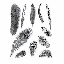Different Feather Designs 모피 스탬프 고무 클리어 스탬프/씰 스크랩북/포토 앨범 장식 카드 투명 스탬프 만들기