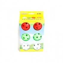 플로어볼공 6개세트 레드2개 그린2개 화이, 상세페이지 참조