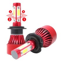 런라이트 4면 LED전조등 LED광원 LED라이트, H7-A, 2Ea, H7-A