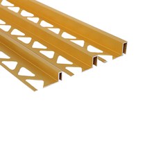 알루미늄 직사각 L자 재료분리대(골드) 3사이즈(4x8 6x10 6x12mm) 2.4M _몰딩 마루몰딩 바닥타일 타일마감 마감재 꼼꼼이 코너비드 ㄱ자, 6x12mm