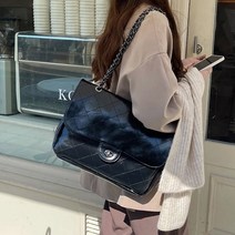 연이랜드 레트로 퀼팅 라인 체인 숄더백 여성가방