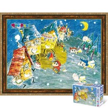 퍼즐피플 짱구는 못말려 직소퍼즐, 성냥팔이 150피스 액자포함(엔틱골드), 150p