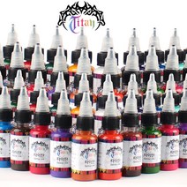 타투잉크-타이탄 0.5 온스 타투재료 염료 *27종칼라*-Ink color 온스, 1개, 블랙