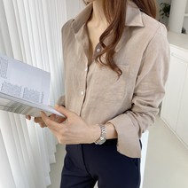드린 / 16color 베이직 린넨 포켓 셔츠