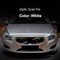 볼보라이트 주간 주행 등 LED DRL 볼보 V60 V60 크로스 컨트리 2011-2023 범용 LED 일광 시작 스캔 라이, 03 180cm, 04 White