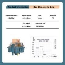 Kailh BOX 스위치 아이스크림 프로 크리스탈 로즈 DIY 클리키 촉각 선형 사일런트 MX 스위치 기계식 키보드 GMK67 GK61 K500, 없음, 없음, 180.BOX Chin0iserie Delo  70PC
