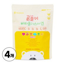 키즈 어린이 멀티 비타민 C B E 아연 미네랄 함유 종합비타민 건강기능식품, 4개, 스프링타이거