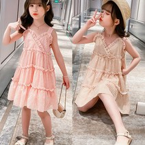 [당일발송] 주니유니 주니어 러브걸즈캉캉원피스 바캉스룩 주니어여름원피스 자매원피스 자매룩