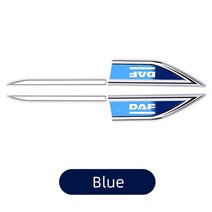 자동차 펜더 스테인레스 스티커 데칼 개/세트 자동차 모델 엠블럼 외관 장식 액세서리 DAF XF 95 105 CF, 파란색