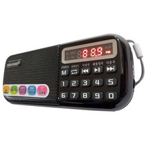 동양전자 쥬크 휴대용라디오 효도라디오 A-3000II 블랙+1.2A 전용어댑터 SET 구성, 블랙