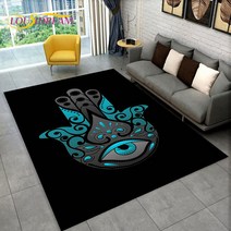 Nazar Evil Eye Tree of Life 영역 러그 가정용 카펫 거실 침실 소파 도어매트 주방 장식 어린이 놀이 미끄럼 방지 바닥 매트, 188.120x160cm47x62in - 26