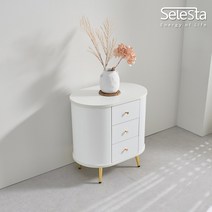 셀레스타 피앙세 600 3단 협탁, 화이트_ABA44