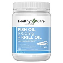 NZ직구 Healthy Care 피쉬 DHA Premium Product 크릴 오일 오일 1000mg 앤 크릴 400캡 1Pack, 상세참조, 수량