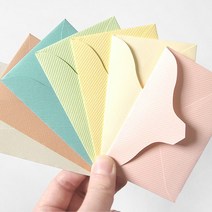 명함 기프트카드용 파스텔컬러 미니 봉투 컬러별 100매 세트, 크림