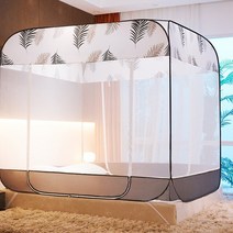 몽골게르텐트 대형 홈화이트 모기 메쉬 그물 유르트 캐노피 싱글 더블 침대 프레임 커튼 접이식 방지 여행, 02 G21_03 W180x L200x H170