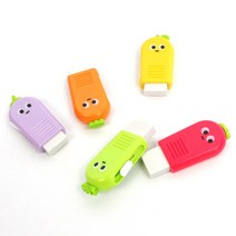 [날쌘거북이] 과일 슬라이딩 지우개 수정용품 학용품 잘지워지는 스틱지우개, 비트(분홍색)