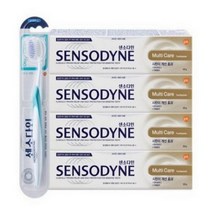 센소다인 멀티케어 치약 100g x 4p + 센소다인 딥클린 칫솔, 2세트