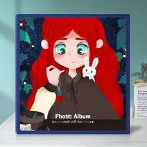 포토노트 대용량 홈 판 삽화식 기념 사진첩 567 인치 붉은 흙 성장책 4886977295, 마법 방수커버