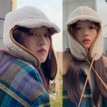 [2색] 패션 귀도리 트루퍼햇 파일럿모자 군밤모자 귀돌이모자 겨울모자 귀마개