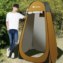 오감인류 초경량 원터치 캠핑 샤워 화장실 탈의실 텐트 1인용, 1개, 브라운