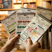정크 불렛 저널 텍스트 레터링 프레임 티켓 빈티지 스티커북 8종, 견출지