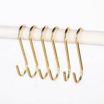 둥근 S고리 골드 10cm S자소품걸이 소이 후크 S자, 1개, 단품