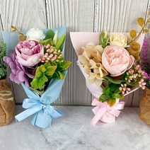 납골당 봉안당 성묘꽃 조화 미니 꽃다발 2P, 혼합색상